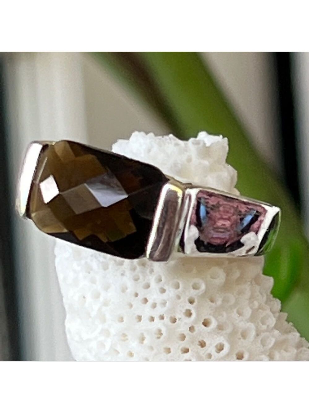 Topaz Crystal Silver Ring